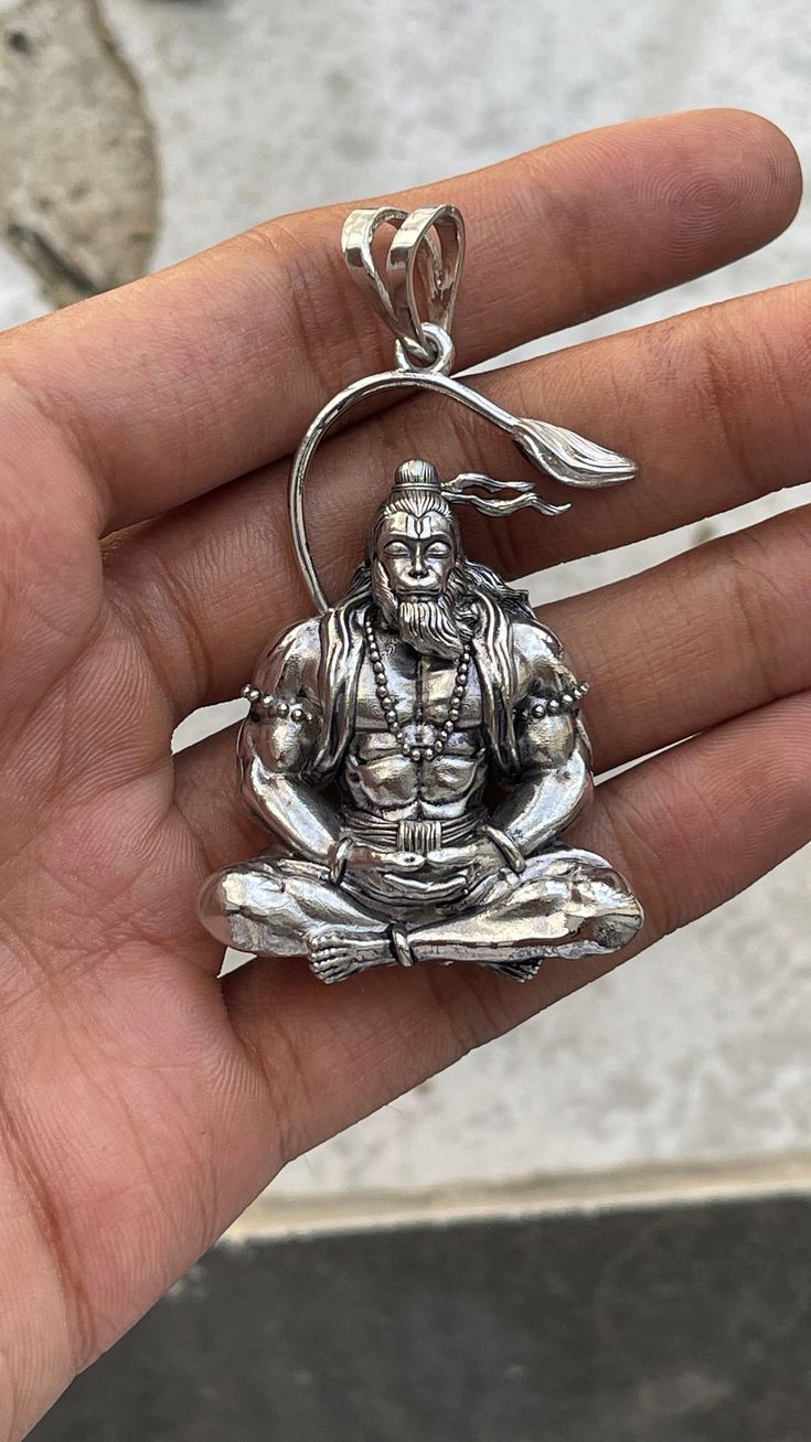 Elegant 925 Silver Hanuman Ji Pendant – Honor & Tradition Combined