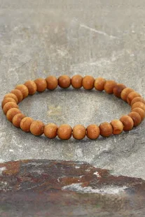 Natural Chandan Bead Bracelet – Authentic Sandalwood for Calmness