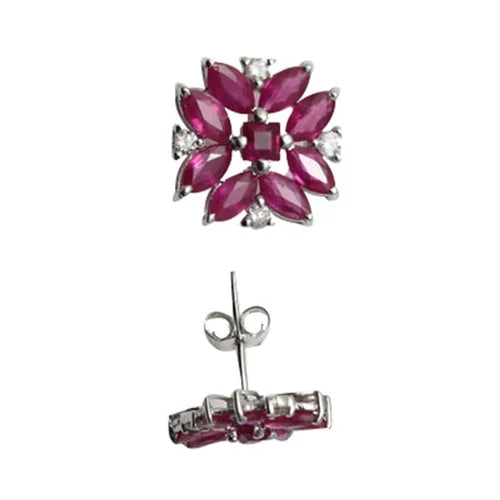 Timeless White Gold Ruby Earrings – Classic Glamour with a Modern Twist